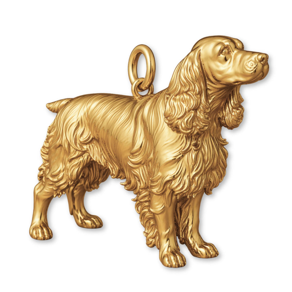 18ct Yellow Gold - English Springer Spaniel Dog Charm