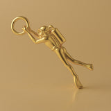 9ct Yellow Gold - Classic Scuba Diver Charm