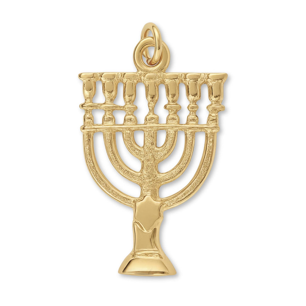 18ct Yellow Gold - Temple Menorah Charm