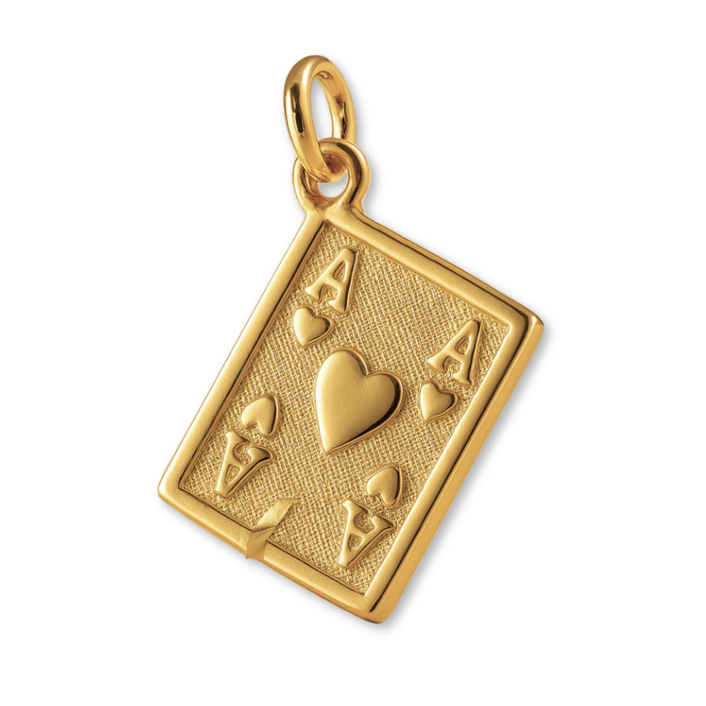 9ct Yellow Gold - Ripped Ace Card Charm