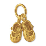 18ct Yellow Gold - Tiny Baby Shoes Charm