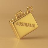 9ct Yellow Gold - Australia Suitcase Charm