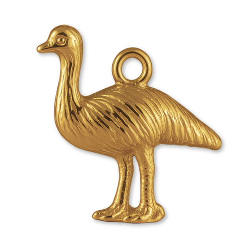 9ct Yellow Gold - Australian Emu Charm