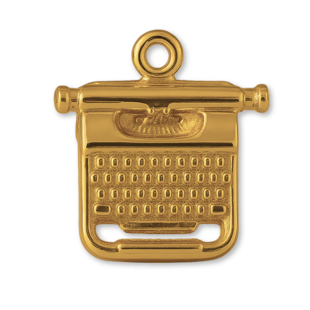 9ct Yellow Gold - Classic Typewriter Charm