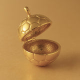 18ct Yellow Gold - Soccer Ball Locket Charm