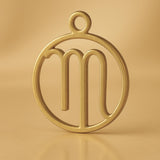 18ct Yellow Gold - Virgo Zodiac Round Charm