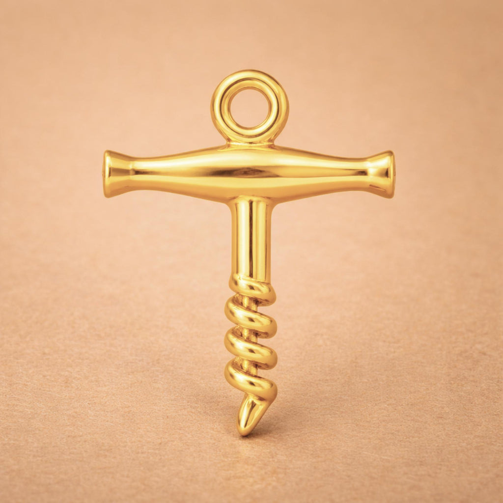 9ct Yellow Gold - Traditional Corkscrew Charm