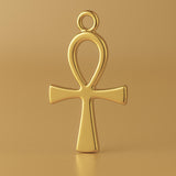 9ct Yellow Gold - Slim Egyptian Ankh Charm