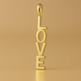 9ct Yellow Gold - Vertical Love Charm