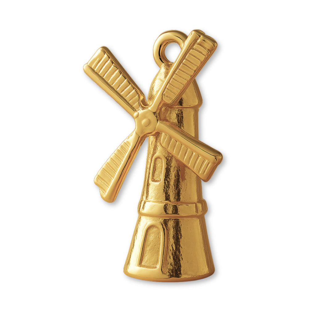 18ct Yellow Gold - Dutch Windmill Charm