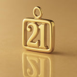 9ct Yellow Gold - 21 Pendant Charm