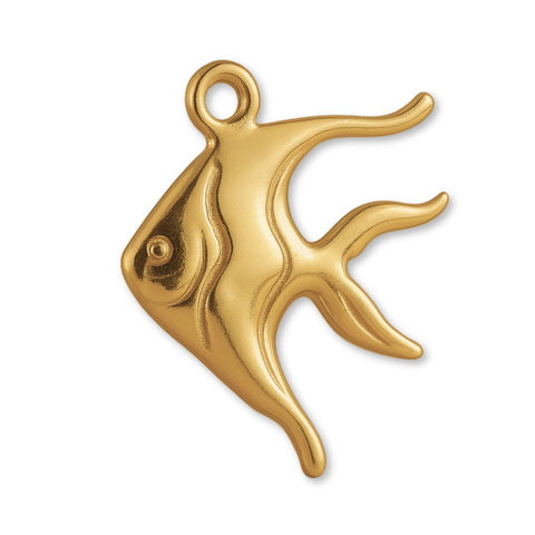 18ct Yellow Gold - Moorish Idol Fish Charm