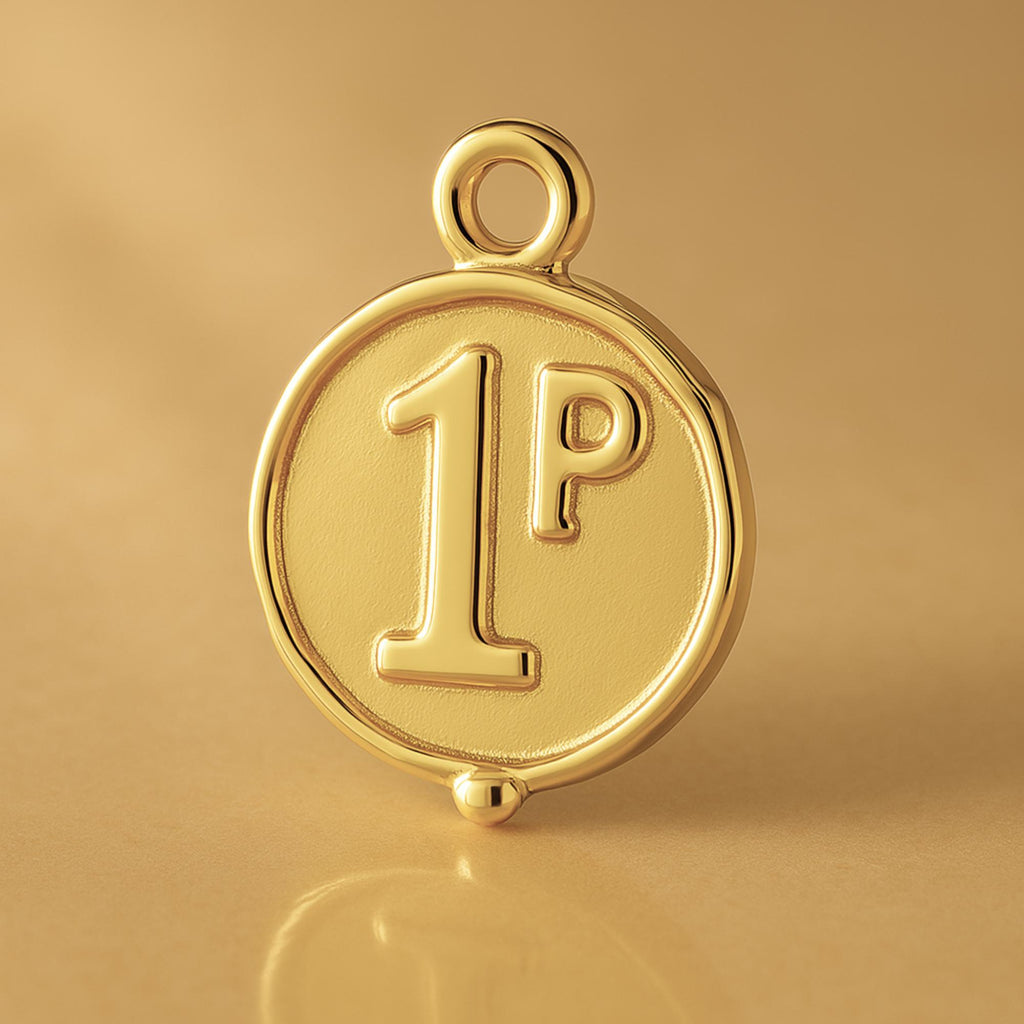 18ct Yellow Gold - 1st Place Medal Charm