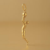 18ct Yellow Gold - Basketball Slam Dunk Charm