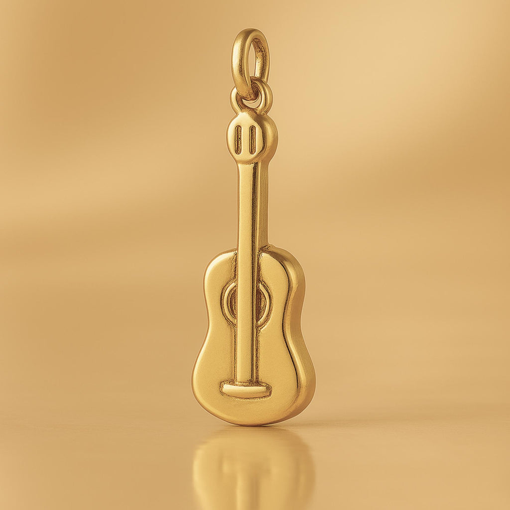 18ct Yellow Gold - Minimalist Guitar Charm