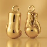 9ct Yellow Gold - Lace-Up Boxing Gloves Charm