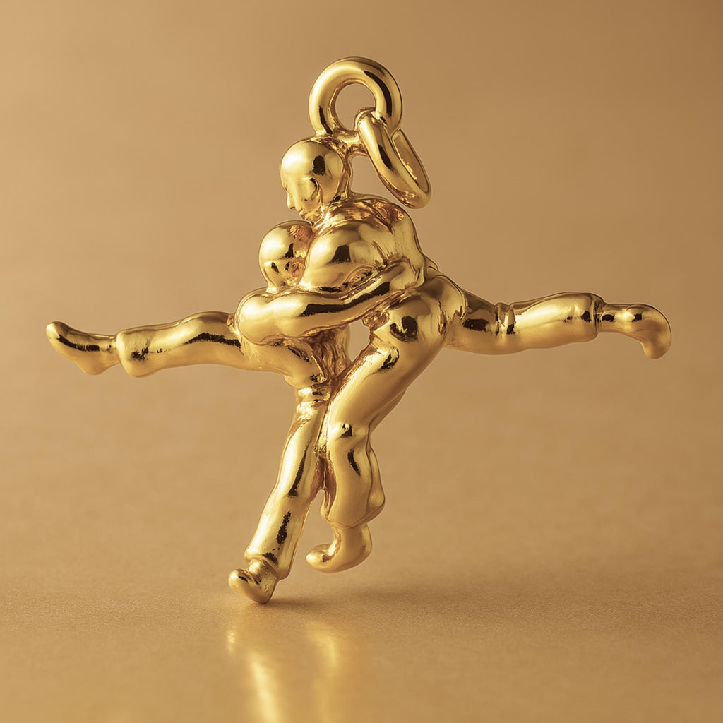 18ct Yellow Gold - Jiu-Jitsu Spar Charm