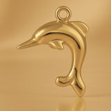 9ct Yellow Gold - Leaping Dolphin Charm