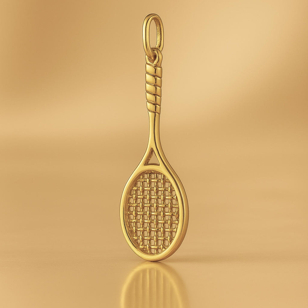 18ct Yellow Gold - Wimbledon Tennis Racket Charm