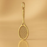 18ct Yellow Gold - Wimbledon Tennis Racket Charm