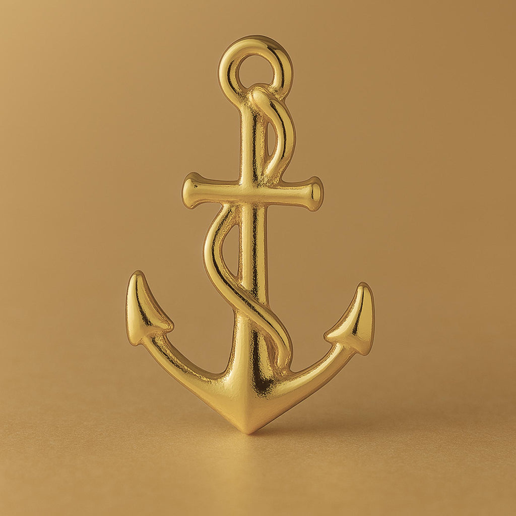 9ct Yellow Gold - Sea Anchor Charm