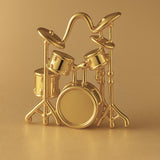 9ct Yellow Gold - Classic Drum Kit Charm