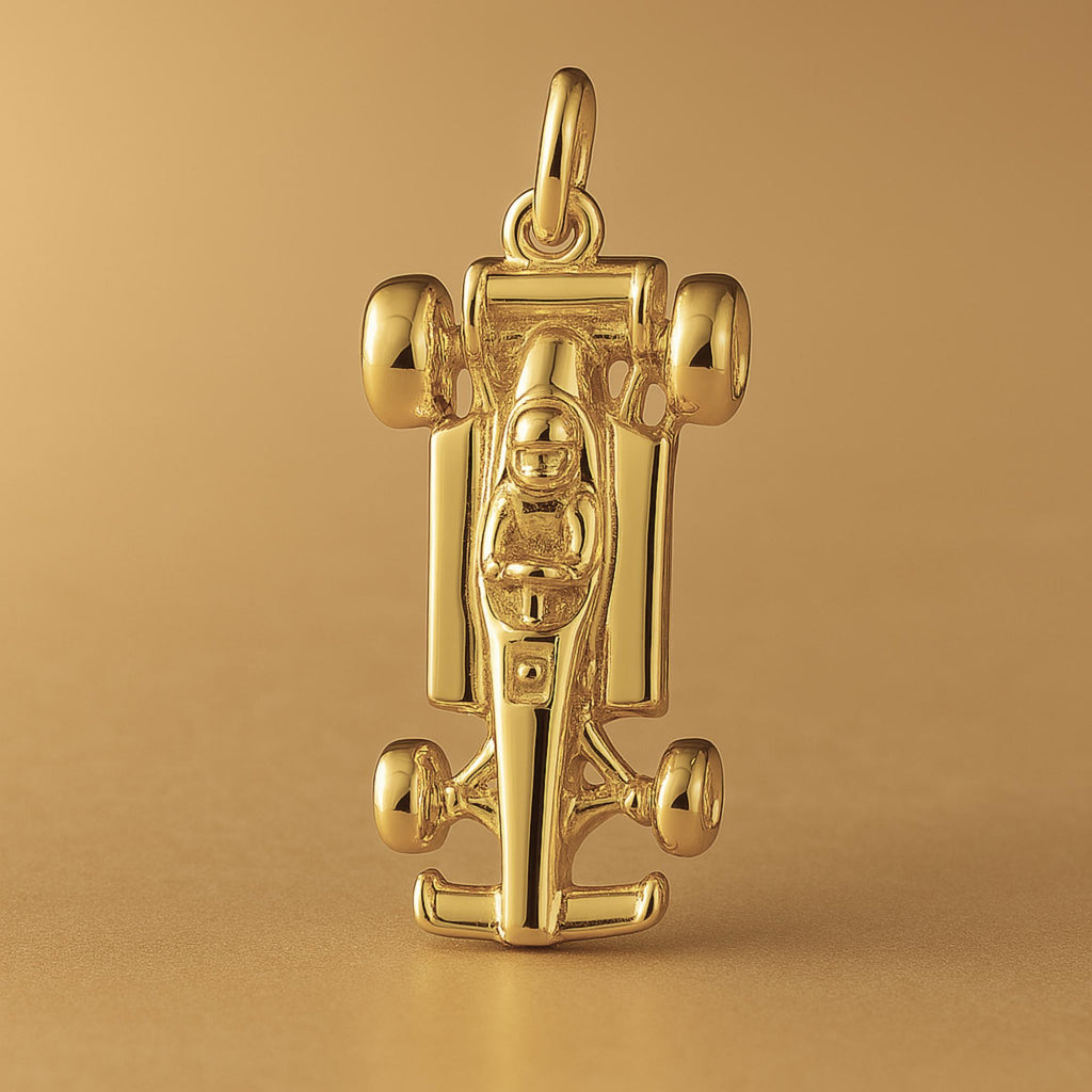 18ct Yellow Gold - Formula 1 Racing Car Charm