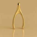 9ct Yellow Gold - Classic Wishbone Charm