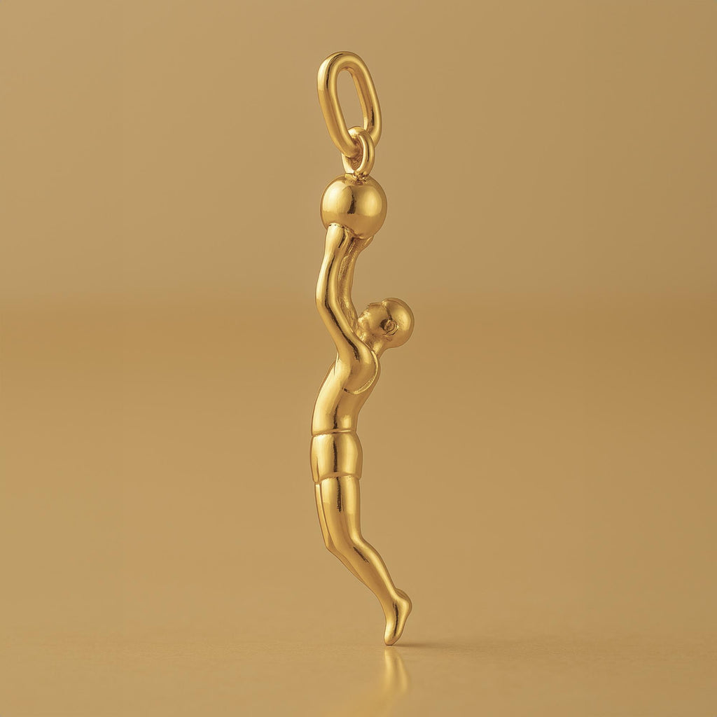 9ct Yellow Gold - Basketball Slam Dunk Charm