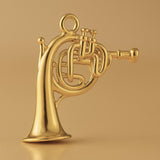 9ct Yellow Gold - Single French Horn Charm