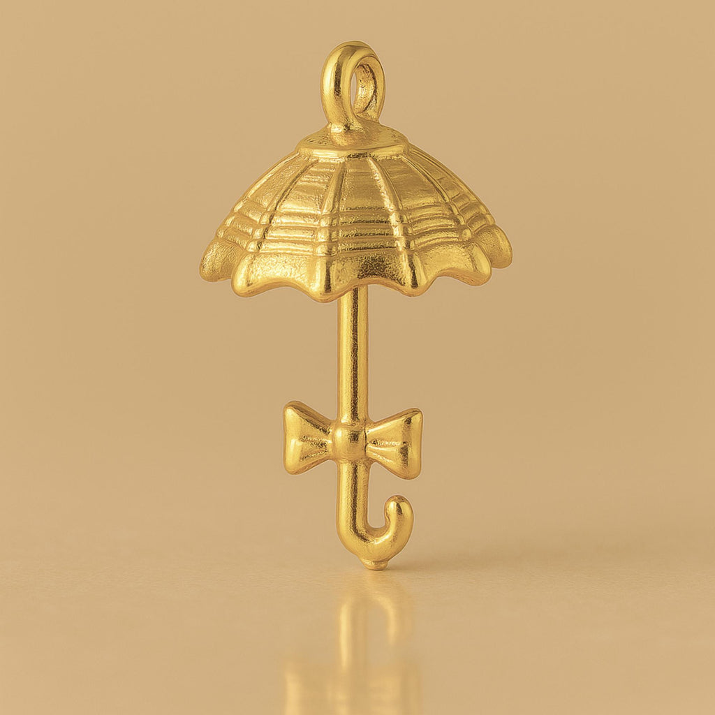 18ct Yellow Gold - Frilled Parasol Charm
