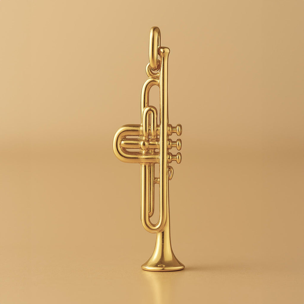 18ct Yellow Gold - Tube Trumpet Charm
