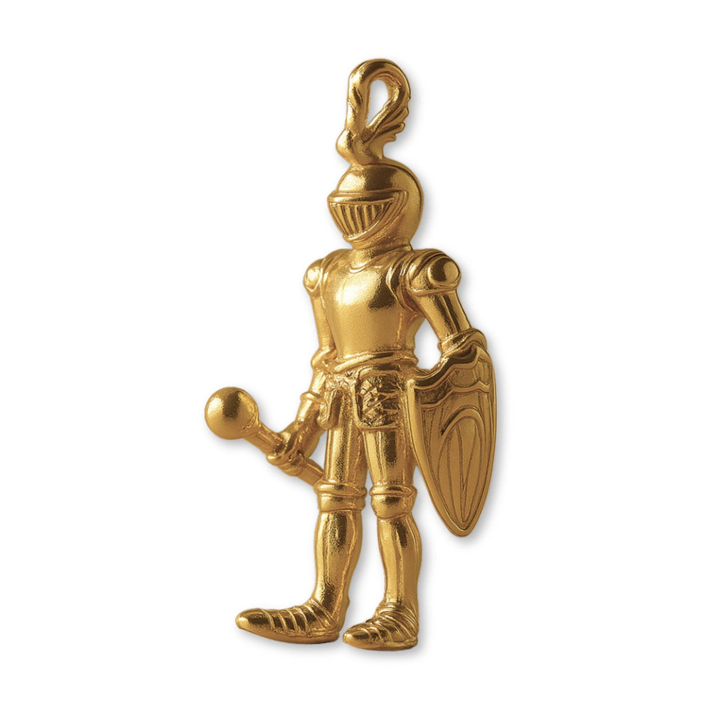 18ct Yellow Gold - Medieval Knight Charm