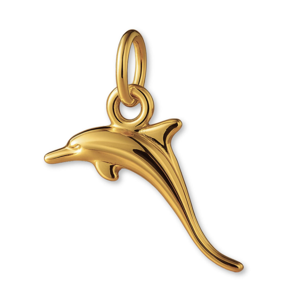 9ct Yellow Gold - Jumping Dolphin Charm