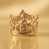 9ct Yellow Gold - Organic Crown Charm