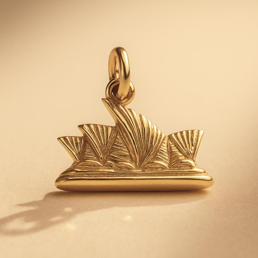 18ct Yellow Gold - Minimalist Sydney Opera House Charm