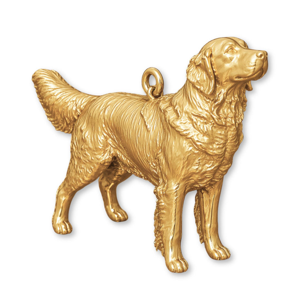 9ct Yellow Gold - Golden Retriever Dog Charm