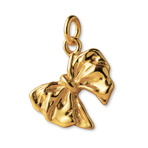 9ct Yellow Gold - Ribbon Bow Charm
