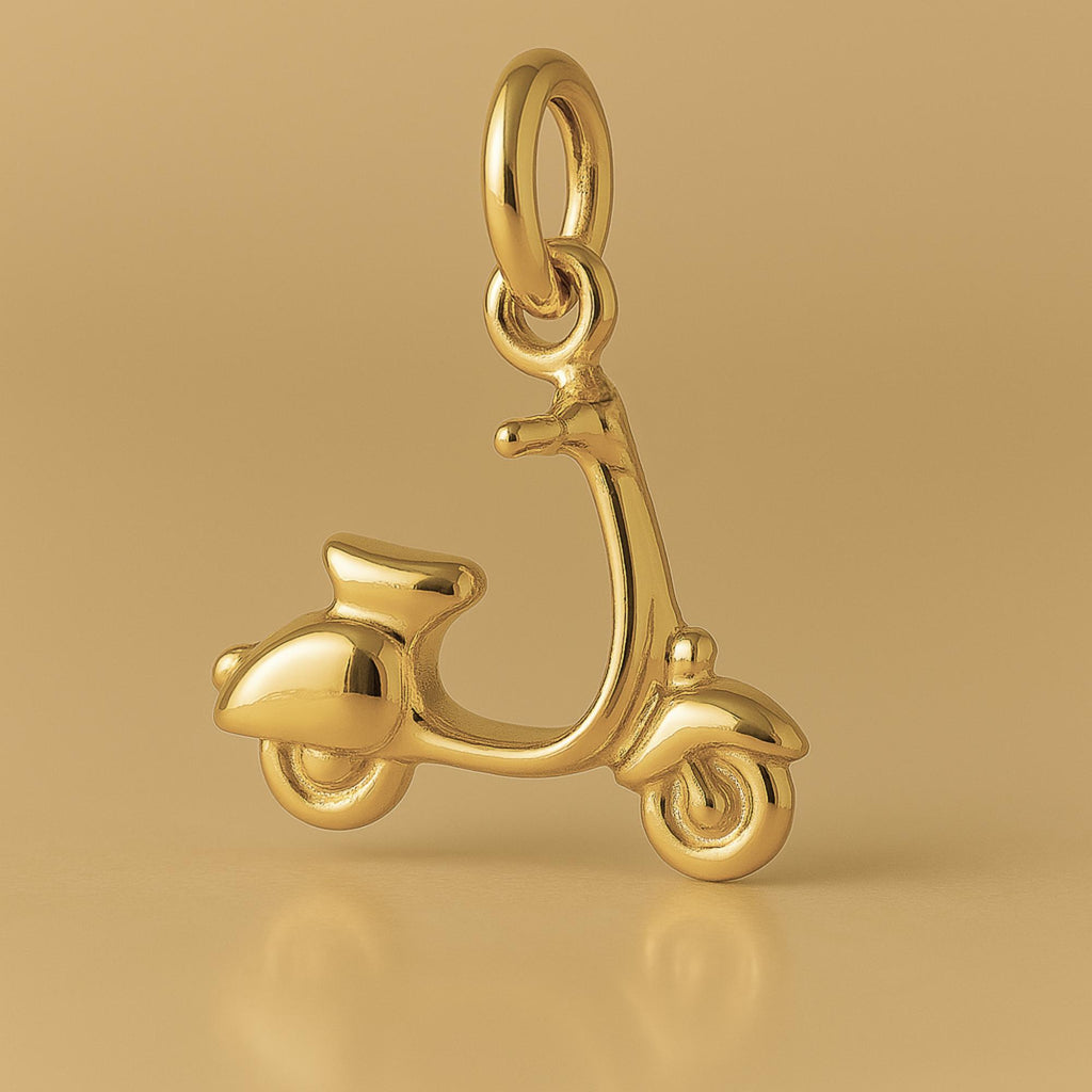 9ct Yellow Gold - Vespa Motor Scooter Charm