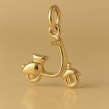 9ct Yellow Gold - Vespa Motor Scooter Charm