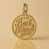 18ct Yellow Gold - Ornate Best Friends Amulet Charm