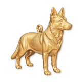 18ct Yellow Gold - German Shepherd Dog Charm
