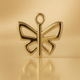 18ct Yellow Gold - Petite Butterfly Charm