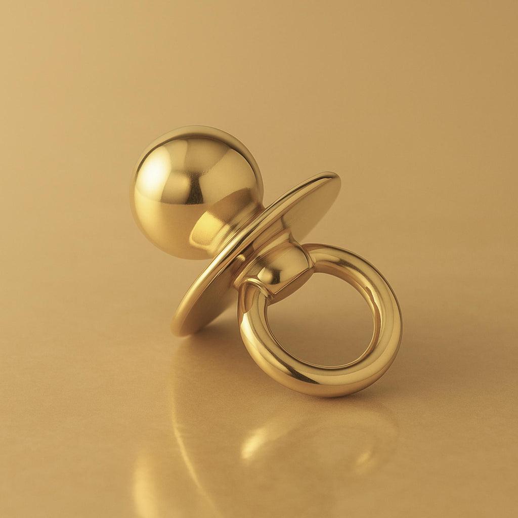 18ct Yellow Gold - Modern Pacifier Charm
