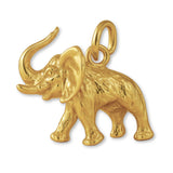 9ct Yellow Gold - African Bush Elephant Charm