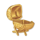 18ct Yellow Gold - Rustic Winery Display Barrel Charm