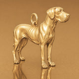 18ct Yellow Gold - Great Dane Dog Charm