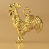 18ct Yellow Gold - Barn Rooster Charm