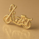 9ct Yellow Gold - Retro Motorbike Charm