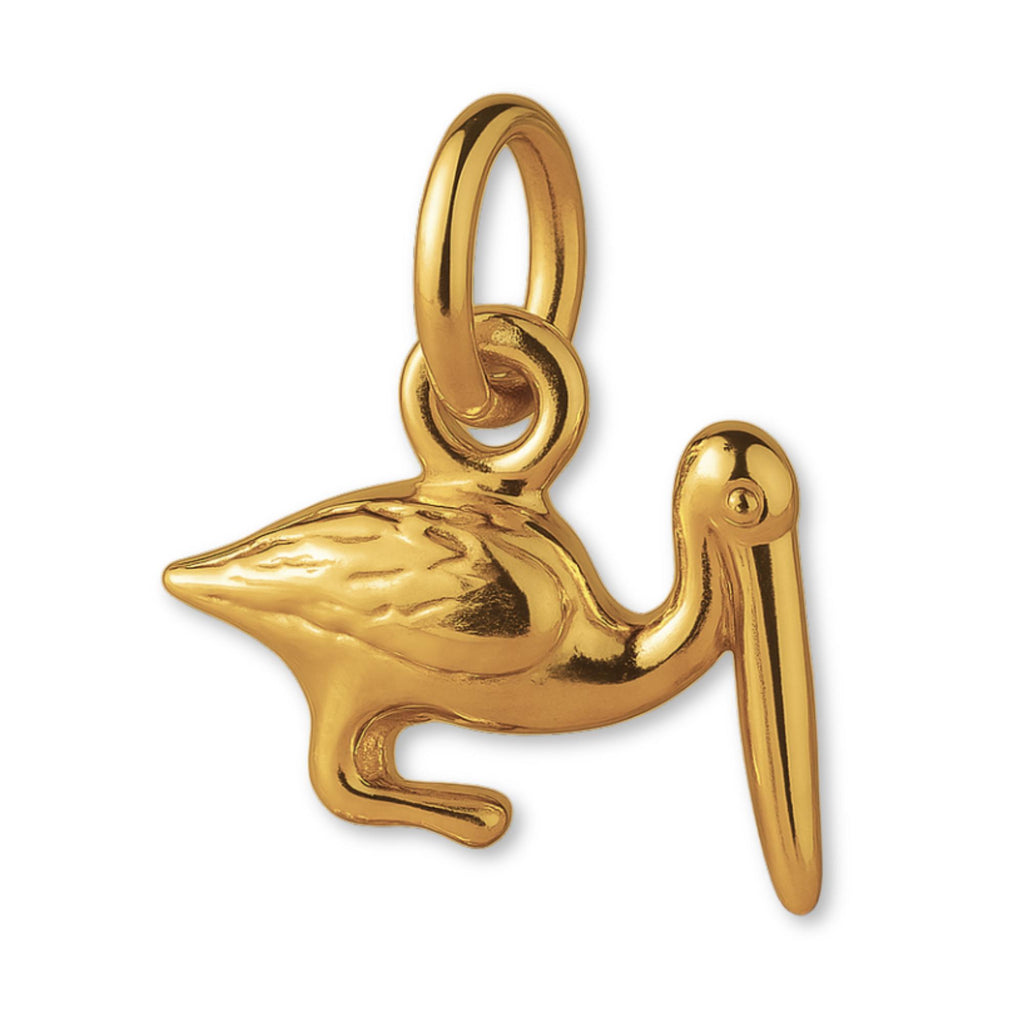 18ct Yellow Gold - Beach Pelican Charm